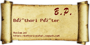 Báthori Péter névjegykártya